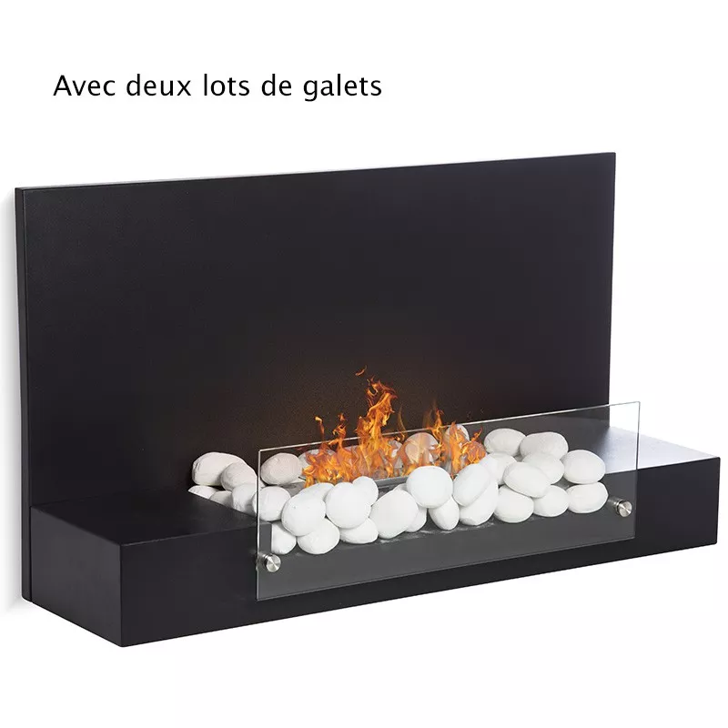 Ibrido parete/pavimento, etanolo 4kW Colore Nero