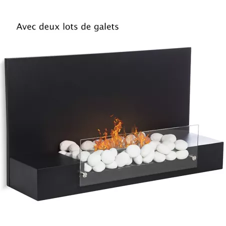 Ibrido parete/pavimento, etanolo 4kW Colore Nero