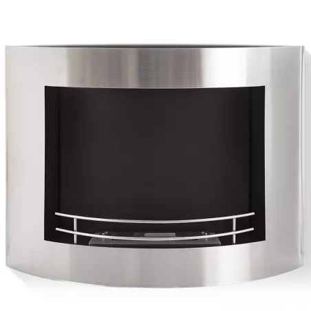 Sotchi Biocamino da parete 2 kW Colore Acciaio inox spazzolato