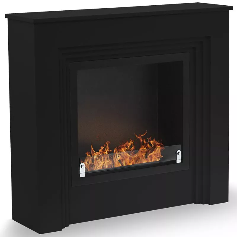 Caminetto organico a libera installazione Genova Colore Nero