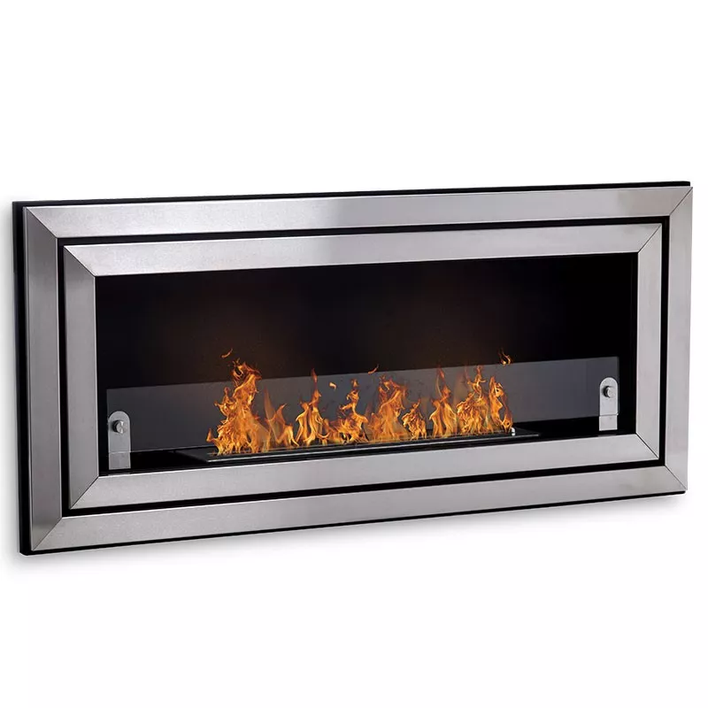 Caminetto a etanolo ambra Colore Acciaio inox spazzolato Dimensione 1 bruciatore