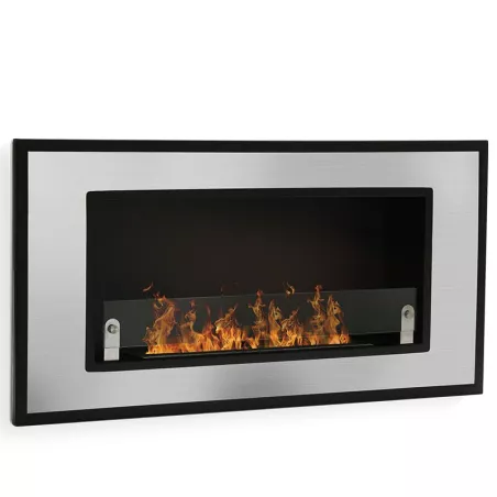 Stufa a etanolo a parete da 6 kW Firenze Colore Acciaio inox spazzolato
