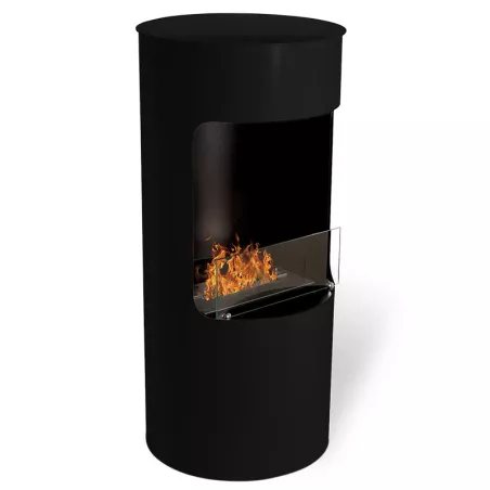 Stufa a etanolo a pavimento Leonis Colore Nero
