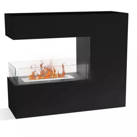 RomaneCaminetto a etanolo grande , 100 x 90 x 35 cm Colore Nero Bruciatore 4L/5kW