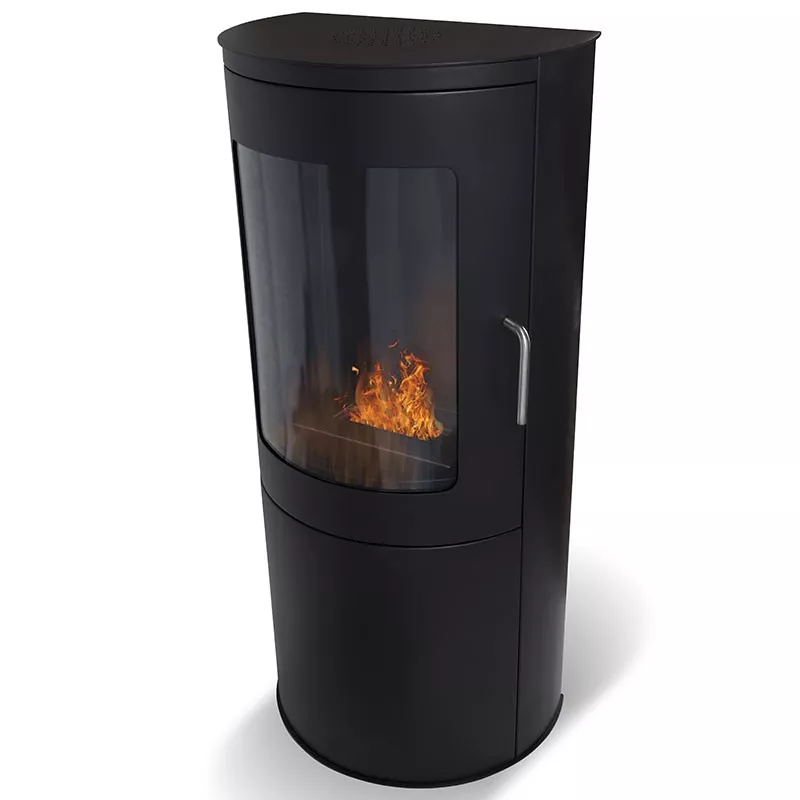 Stufa a legna a etanolo Bari 3 kW Colore Nero