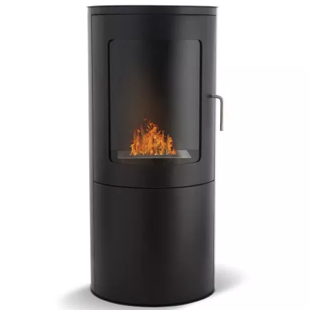Stufa a legna a etanolo Bari 3 kW Colore Nero