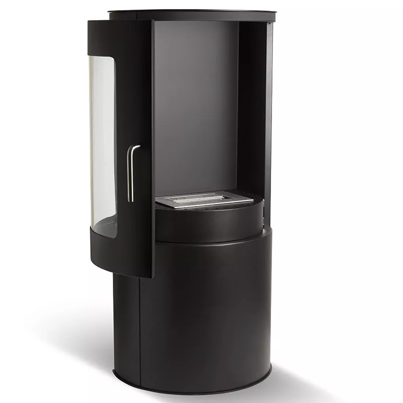 Stufa a legna a etanolo Bari 3 kW Colore Nero
