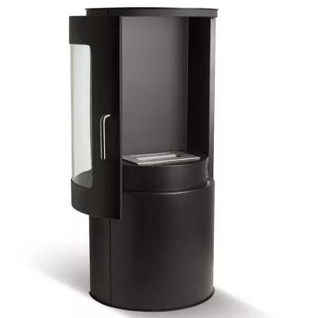 Stufa a legna a etanolo Bari 3 kW Colore Nero