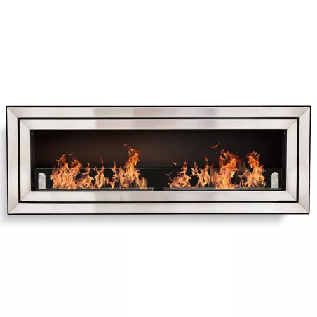 Caminetto a etanolo Ambre XL Colore Acciaio inox spazzolato Dimensione 2 bruciatori