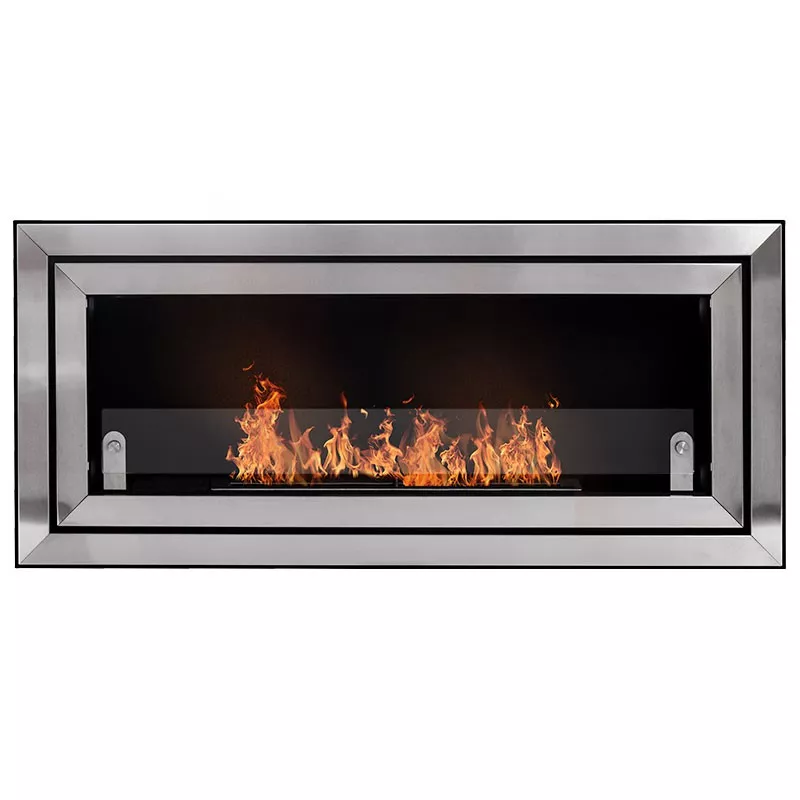 Caminetto a etanolo ambra Colore Acciaio inox spazzolato Dimensione 1 bruciatore