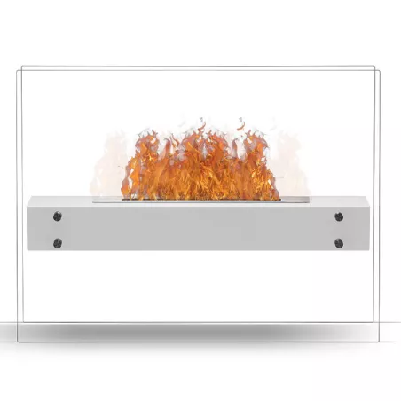 Zaphir Caminetto a etanolo a libera installazione 6,5 kW Colore Bianco Bruciatore 3L/6,5kW