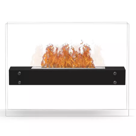 Zaphir Caminetto a etanolo a libera installazione 6,5 kW Colore Nero Bruciatore 3L/6,5kW