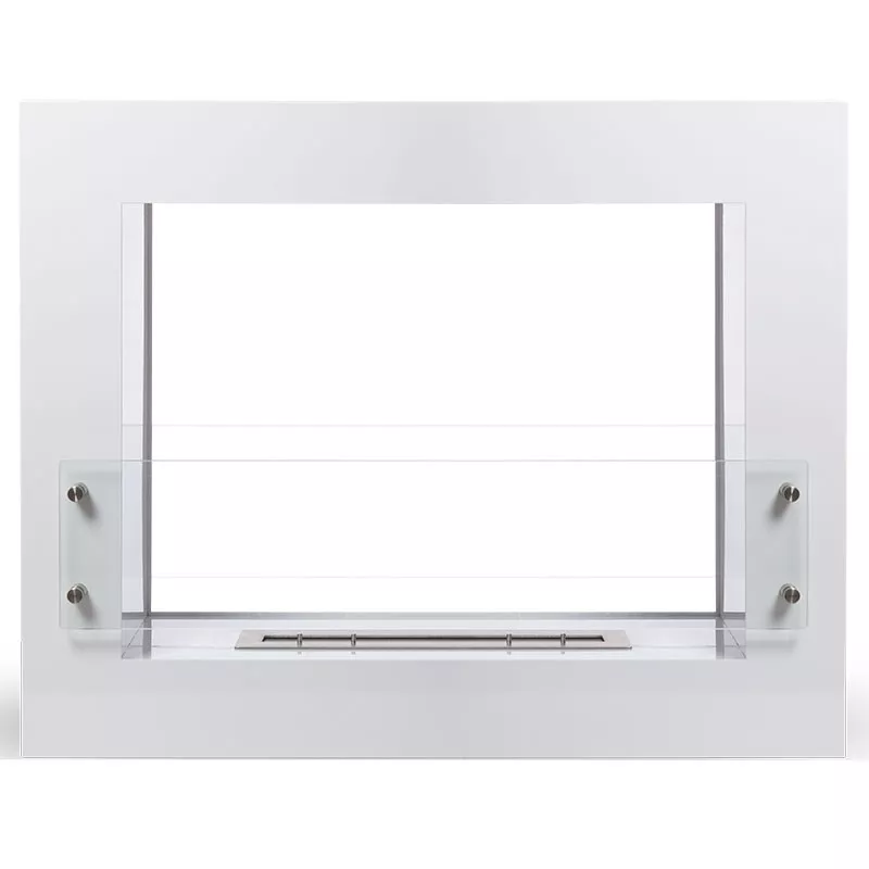 Boston Design del caminetto a etanolo a pavimento Colore Bianco Bruciatore 3L/6,5kW