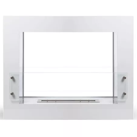 Boston Design del caminetto a etanolo a pavimento Colore Bianco Bruciatore 3L/6,5kW