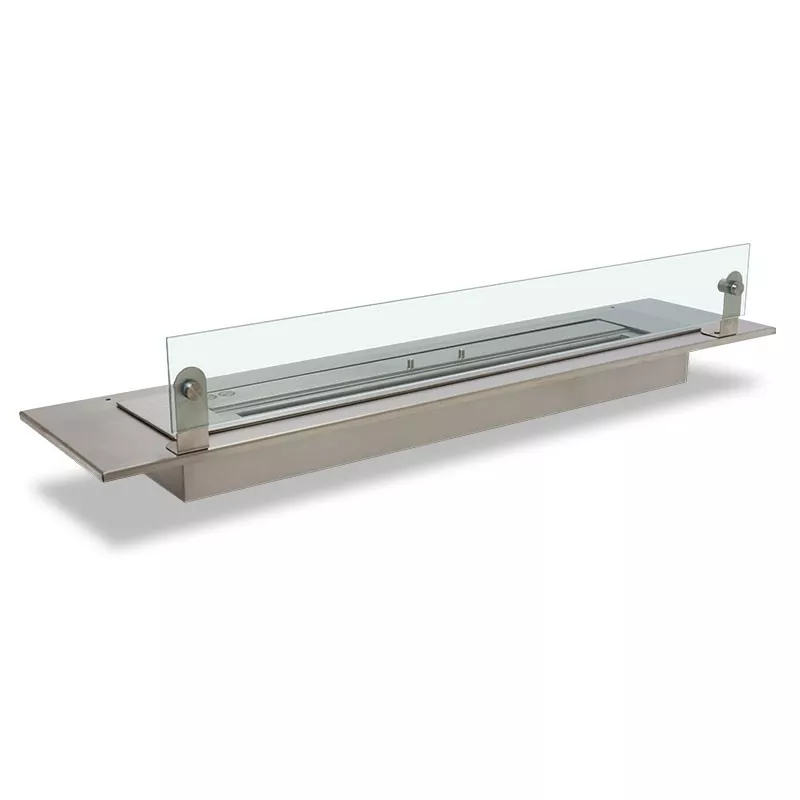 Piastra in acciaio inox per coprire un bruciatore a bioetanolo Larghezza della piastra Piastra da 100 cm per bruciatore da 80 cm