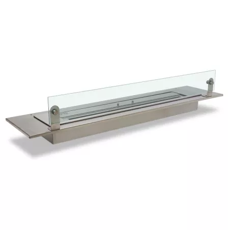 Piastra in acciaio inox per coprire un bruciatore a bioetanolo Larghezza della piastra Piastra da 100 cm per bruciatore da 80 cm