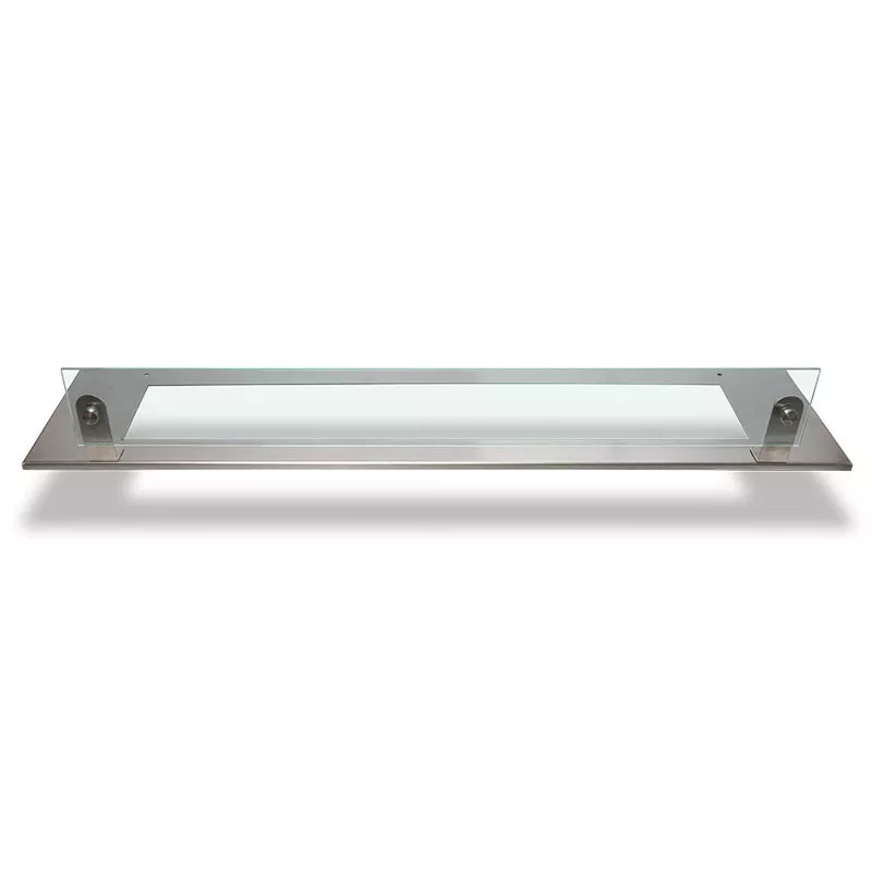 Piastra in acciaio inox per coprire un bruciatore a bioetanolo Larghezza della piastra Piastra da 100 cm per bruciatore da 80 cm