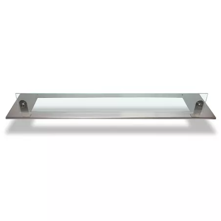 Piastra in acciaio inox per coprire un bruciatore a bioetanolo Larghezza della piastra Piastra da 100 cm per bruciatore da 80 cm