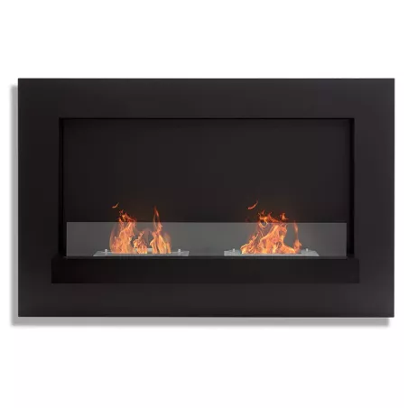 Caminetto a etanolo da parete Delia XL Colore Nero