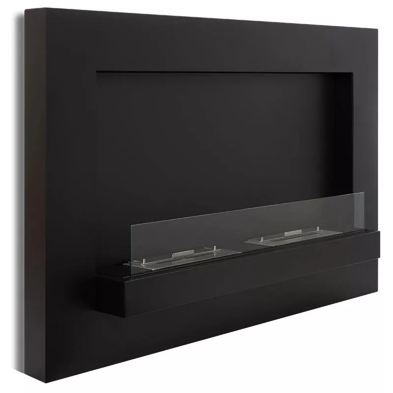 Caminetto a etanolo da parete Delia XL Colore Nero