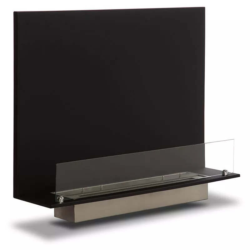 Piastre in acciaio nero per decorare il vostro bruciatore a bioetanolo Larghezza della piastra d'acciaio Piastre da 75 cm per bruciatore da 52 cm
