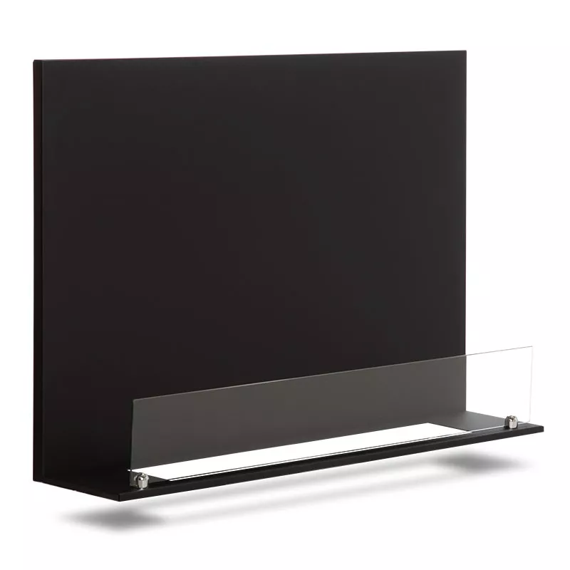 Piastre in acciaio nero per decorare il vostro bruciatore a bioetanolo Larghezza della piastra d'acciaio Piastre da 75 cm per bruciatore da 52 cm