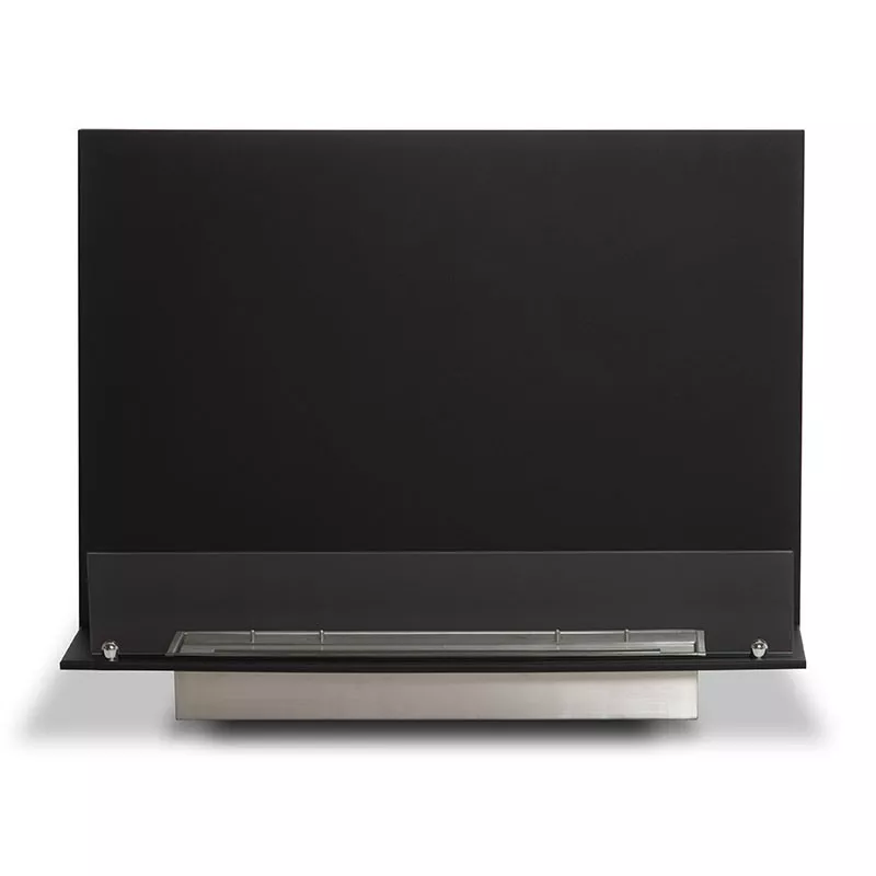 Piastre in acciaio nero per decorare il vostro bruciatore a bioetanolo Larghezza della piastra d'acciaio Piastre da 75 cm per bruciatore da 52 cm