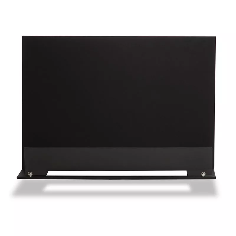 Piastre in acciaio nero per decorare il vostro bruciatore a bioetanolo Larghezza della piastra d'acciaio Piastre da 75 cm per bruciatore da 52 cm