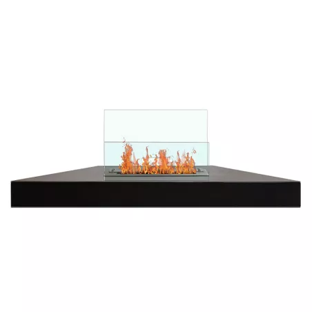 Caminetto angolare Anglo, 110 x 30 x 9,5 cm Colore Acciaio inox spazzolato