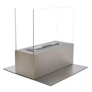 Caminetto Arkus in acciaio inox a libera installazione