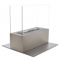 Caminetto a pavimento Arkus, 3 kW Colore Acciaio inox spazzolato