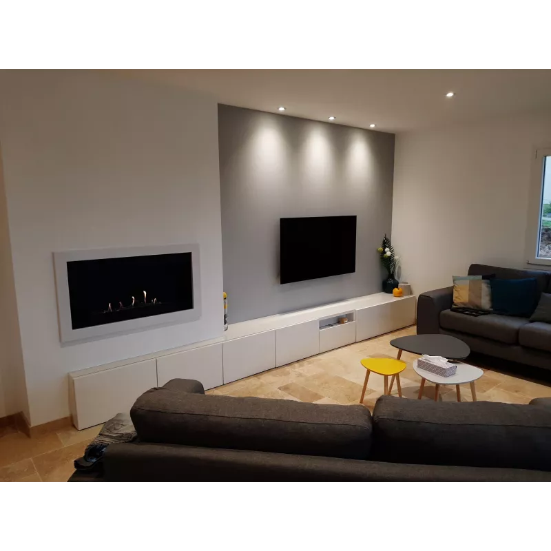 SevenFire Caminetto a etanolo : Wikao casa e design Colore Acciaio inox spazzolato Dimensione 1 bruciatore