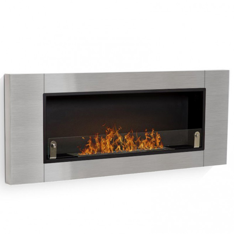 CyntheraCaminetto a bioetanolo , 136x54x15cm Colore Acciaio inox spazzolato