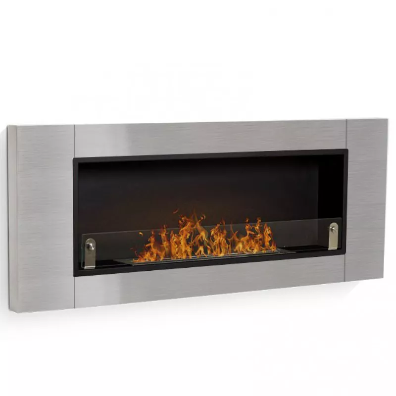 CyntheraCaminetto a bioetanolo , 136x54x15cm Colore Acciaio inox spazzolato