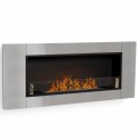 CyntheraCaminetto a bioetanolo , 136x54x15cm Colore Acciaio inox spazzolato