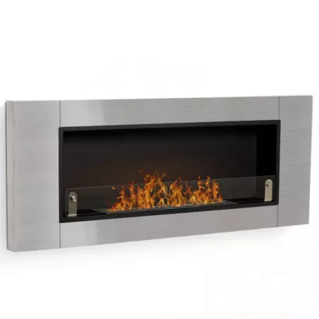 CyntheraCaminetto a bioetanolo , 136x54x15cm Colore Acciaio inox spazzolato