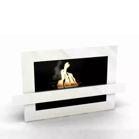 Caminetto urbano a bioetanolo, 110x65x24cm Colore Bianco