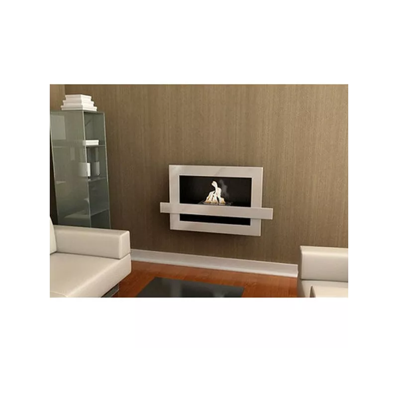 Caminetto urbano a bioetanolo, 110x65x24cm Colore Bianco