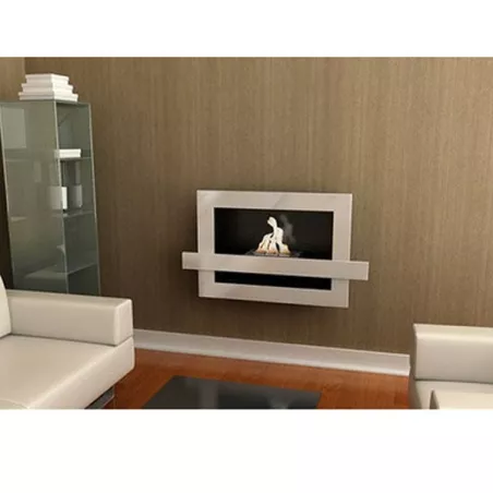 Caminetto urbano a bioetanolo, 110x65x24cm Colore Bianco