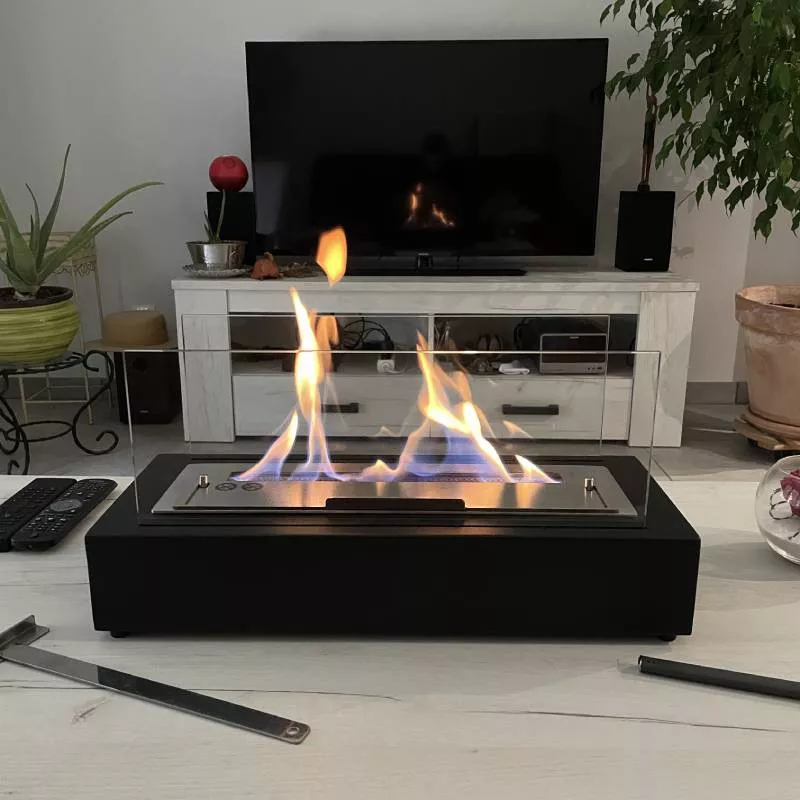 Kobé Caminetto a etanolo a libera installazione - XL Colore Nero