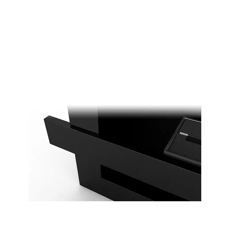 Caminetto urbano a bioetanolo, 110x65x24cm Colore Nero