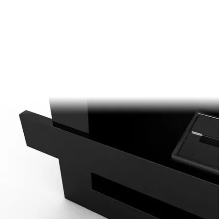 Caminetto urbano a bioetanolo, 110x65x24cm Colore Nero