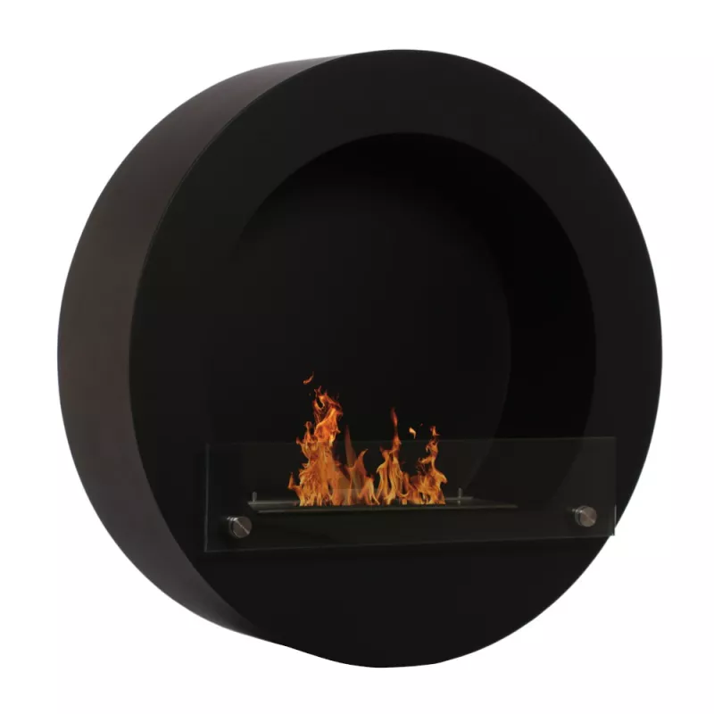 Caminetto rotondo a etanolo Hublo Colore Nero