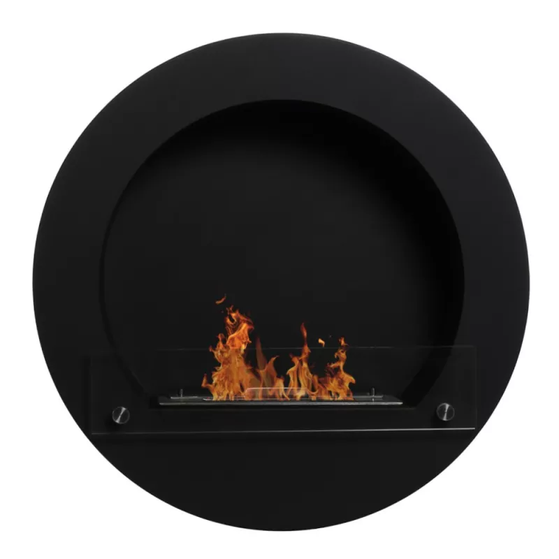 Caminetto rotondo a etanolo Hublo Colore Nero