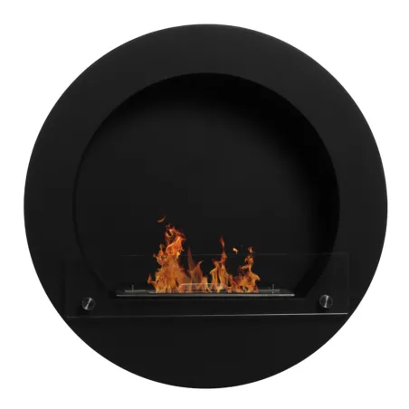 Caminetto rotondo a etanolo Hublo Colore Nero