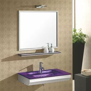 Lavabo in vetro smeraldo prugna : Wikao casa e design