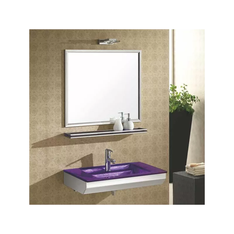 Lavabo in vetro smeraldo prugna : Wikao casa e design Colore Prugna