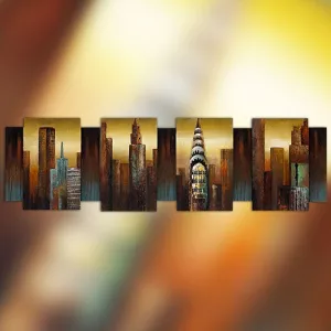 Pittura a rilievo New York, 170x50x7 cm