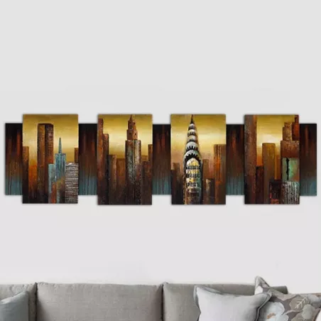 Pittura a rilievo New York, 170x50x7 cm