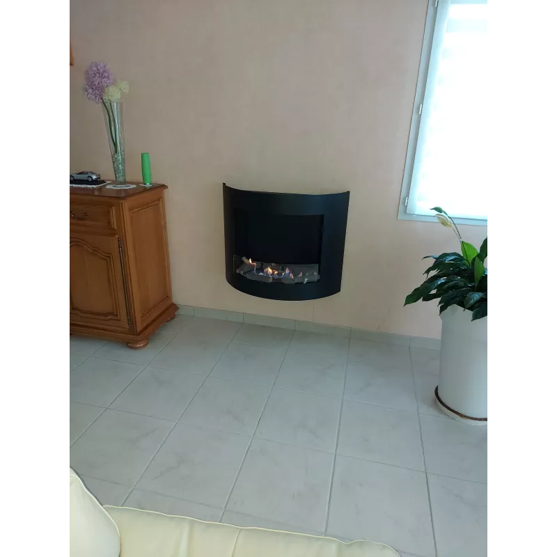 HarmonieCaminetto a etanolo , 84x27x68cm Colore Bianco Bruciatore 2.2L/4kW